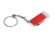 USB 2.0- флешка на 16 Гб с выдвижным механизмом и мини чипом, красный, серебристый, пластик, металл