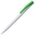 Ручка шариковая Pin, белая с зеленым, зеленый, белый, пластик