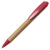 Ручка шариковая N17, бежевый/красный, бамбук, пшенич. волокно, переработан. пласт, цвет чернил синий, красный, бамбук/abs пластик с пшеничным волокном