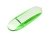 USB 2.0- флешка промо на 64 Гб овальной формы, зеленый, серебристый, пластик, металл