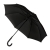 Зонт-трость OXFORD с ручкой из искусственной кожи , чёрный, полуавтомат, 100% полиэстер