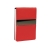 Визитница "Меридиан"; красный; 9,5х6,4х1,6 см; иск. кожа, металл; лазерная гравировка, красный, кожа искусственная, металл