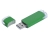 USB 2.0- флешка промо на 16 Гб прямоугольной классической формы, зеленый, металл
