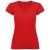 Женская футболка Victoria с коротким рукавом и V-образным вырезом, красный