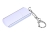 USB 2.0- флешка промо на 64 Гб с прямоугольной формы с выдвижным механизмом, белый, серебристый, пластик