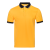 Рубашка поло  мужская STAN с контрастными деталями хлопок/полиэстер 185, 04С, Жёлтый/Чёрный
