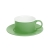 Чайная пара ICE CREAM, зеленый с белым кантом, 200 мл, фарфор, зеленый, белый, фарфор