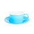 Чайная пара ICE CREAM, голубой с белым кантом, 200 мл, фарфор, голубой, белый, фарфор