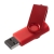 Флешка Twist Color, красная, 8 Гб, красный, пластик; покрытие софт-тач; металл