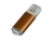 USB 3.0- флешка на 128 Гб с прозрачным колпачком, коричневый, металл