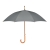 Зонт трость из эпонжа 23,5 дюйм, серый, полиэстер