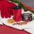 Подарочный набор LET IT JOY: перчатки сенсорные, термокружка, чай,  красный, красный, несколько материалов