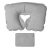 Подушка надувная дорожная в футляре; серый; 43,5х27,5 см; твил; шелкография, серый, твил