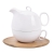 Набор "Мила": чайник и чайная пара в подарочной упаковке, 22х22х12см, 500мл и 300мл, фарфор, бамбук