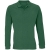 Рубашка поло унисекс с длинным рукавом Planet LSL, темно-зеленая, зеленый, хлопок