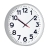 Часы настенные ChronoTop, серебристые, серебристый, пластик, минеральное стекло