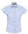 Рубашка женская с коротким рукавом Excess, голубая, голубой, хлопок 97%; эластан 3%, плотность 140 г/м²; поплин стрейч
