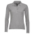 Рубашка поло женская с длинным рукавом Podium серый меланж, серый, 15%; плотность 210 г/м²; пике, хлопок 85%; вискоза
