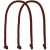 Ручки Corda для пакета M, коричневые, коричневый, полиэстер 100%