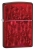 Зажигалка ZIPPO Iced Zippo Flame с покрытием Candy Apple Red™, латунь/сталь, красная, 38x13x57 мм