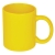 Кружка; желтый; 320 мл; тонкая керамика; деколь, желтый, керамика