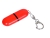 USB 2.0- флешка промо на 32 Гб каплевидной формы, красный, пластик