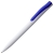 Ручка шариковая Pin, белая с синим, белый, пластик