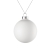 Елочный шар Finery Matt, 8 см, матовый белый, белый