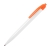 N8, ручка шариковая, белый/оранжевый, пластик, белый, оранжевый, пластик