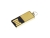 USB 2.0- флешка мини на 8 Гб с мини чипом, желтый, металл