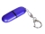 USB 2.0- флешка промо на 4 Гб каплевидной формы, синий, пластик
