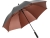 Зонт-трость «Double face», коричневый, серый, полиэстер, soft touch
