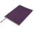 Бизнес-блокнот "Biggy", B5 формат, фиолетовый, серый форзац, мягкая обложка, в клетку, фиолетовый, pu velvet plus