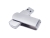 USB 2.0- флешка на 8 Гб матовая поворотная, серебристый, металл