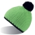 Шапка "PEAK",  зеленый неон/черный, верх: 100% акрил, подкладка: 100% полиэстер