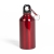 Бутылка для воды "Mento-1", алюминиевая, с карабином, 400 мл., красный