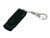 USB 2.0- флешка промо на 32 Гб с поворотным механизмом и однотонным металлическим клипом, черный, пластик, металл