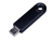 USB 2.0- флешка промо на 32 Гб прямоугольной формы, выдвижной механизм, черный, пластик
