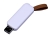 USB 3.0- флешка промо на 128 Гб прямоугольной формы, выдвижной механизм, белый, пластик