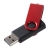 Флешка Twist Color, черная с красным,16 Гб, черный, красный, пластик; покрытие софт-тач; металл