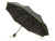 Зонт складной «Motley» с цветными спицами, черный, зеленый, полиэстер, soft touch