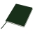 Бизнес-блокнот "Cubi", 150*180 мм, зеленый, кремовый форзац, мягкая обложка, в линейку, зеленый, pu silk plus