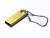 USB 2.0-флешка на 128 Гб с мини чипом и круглым отверстием, желтый, металл