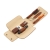 Дорожный бритвенный набор IL Ceppo в коричневом чехле: станок, лезвия, ножницы, щетка, расческа