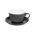 Чайная/кофейная пара CAPPUCCINO, черный, 260 мл, фарфор, черный, фарфор