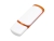 USB 2.0- флешка на 8 Гб с цветными вставками, белый, оранжевый, пластик