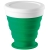 Складной стакан с крышкой Astrada, зеленый, зеленый, пластик, полипропилен, силикон