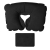 Подушка надувная дорожная в футляре; черный; 43,5 х 27,5 см; твил; шелкография, черный, твил