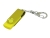USB 2.0- флешка промо на 32 Гб с поворотным механизмом и однотонным металлическим клипом, желтый, пластик, металл