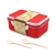 Ланчбокс (контейнер для еды) Inar из пшеничного волокна, красный, красный